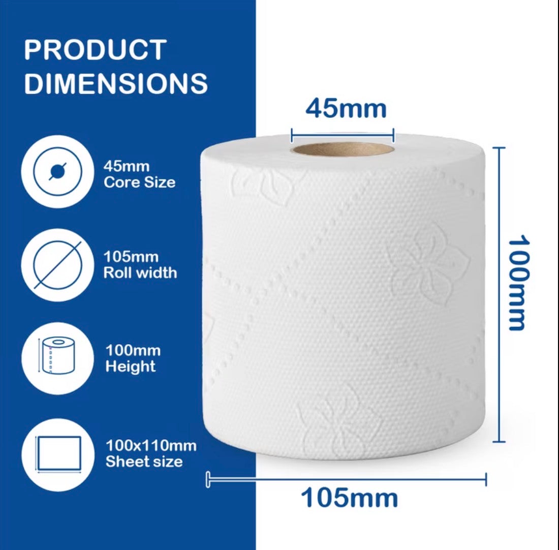 Bloom Toilet Rolls 4 Rolls | 2-PLY Soft Toilet Paper