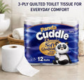 12 Pack Panda Cuddle 3-PLY Toilet Roll