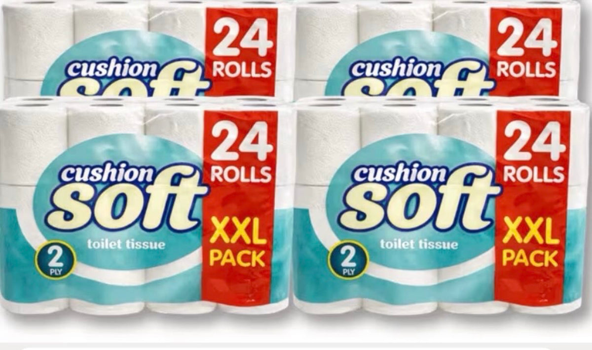 24 pack Toilet Rolls Cushion Soft 2Ply