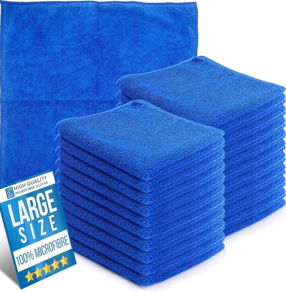 5/10/20 Microfibre Cleaning Cloth 40x40cm Super Absorbent Lint Free