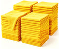 10/20/50 Pack of Yellow Ultra Soft Microfiber Towels - Super Absorbent