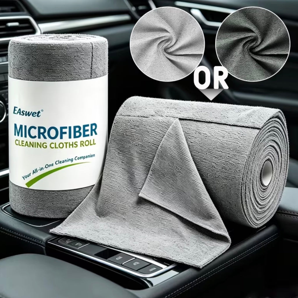 1 Roll - 100pcs Extra Large Roll of Ultra-Fine Microfibre Cloth