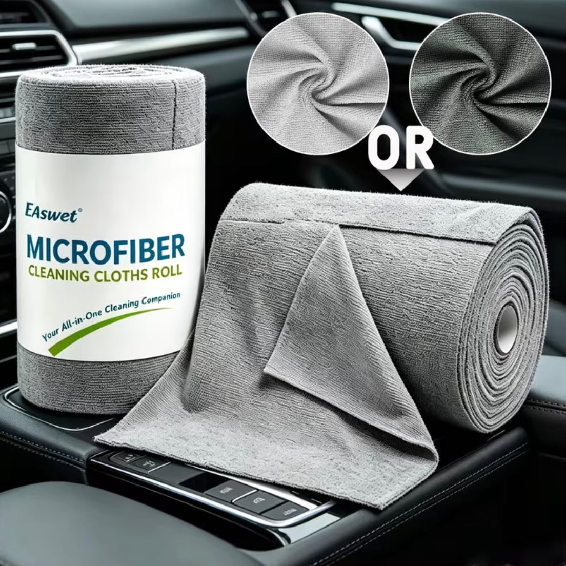 1 Roll - 100pcs Extra Large Roll of Ultra-Fine Microfibre Cloth